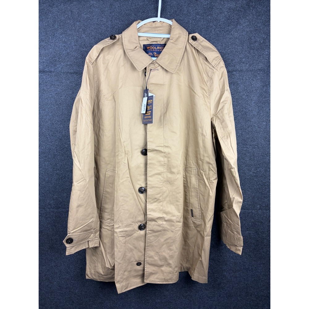 Woolrich John Rich & Bros Mens Summer Coat Tan Khaki XL W01024 New